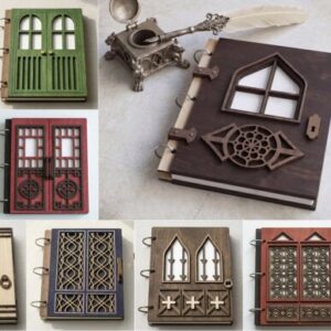 Pack de tapas de cuadernos estilo puertas y ventanas para corte láser
