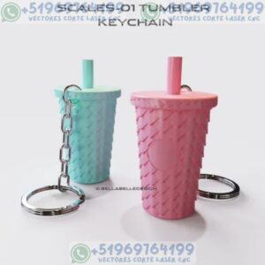 Llavero Tumbler Miniatura para Impresión 3D – Diseño Coleccionable y Personalizable