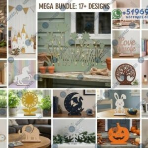 Mega Pack de Soportes Decorativos para Luces lamparas de Hadas en Corte Láser