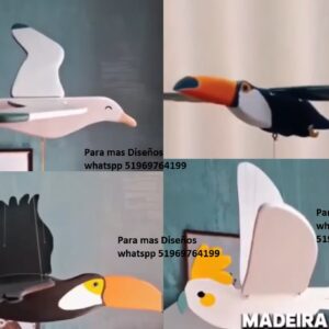 Pack de Aves Decorativas para Mesa Caladora + Bono de 50 Moldes de Carritos (2 gigas)
