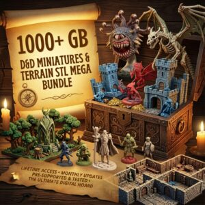 Mega Pack D&D: Más de 1000 GB de Miniaturas, Terrenos y Escenarios STL para Impresión 3D