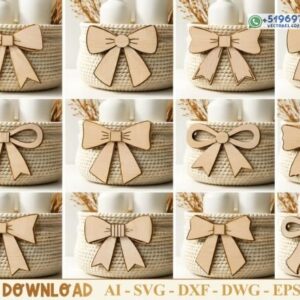 Lazos Decorativos de Madera en Capas para Corte Láser