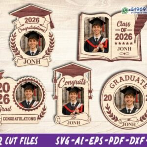 Marcos de Fotos de Graduación 2026 para Corte Láser