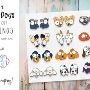 Pack de Aretes Divertidos de Perros en Vector