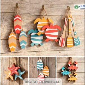 Pack de Colgantes Náuticos Decorativos en Capas