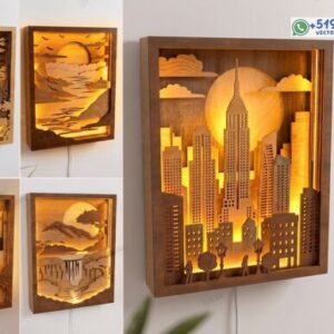 Pack de cajas de sombras iluminadas en capas 3D – 5 diseños vectoriales decorativos