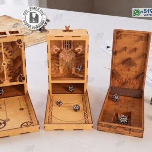 Catapulta de Dados Castillo para Corte Láser en Madera