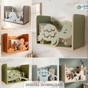 Repisas infantiles decorativas con diseños de animales