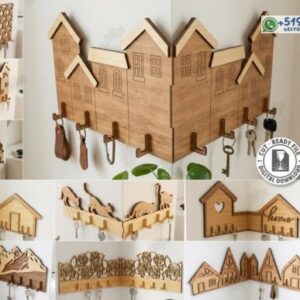 Perchero Esquinero de Pared para Llaves y Accesorios – Pack de 10 Diseños