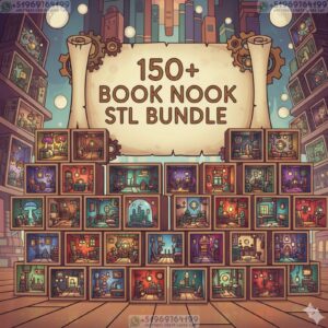 Pack de 150+ Book Nooks STL: Dioramas en Miniatura para Rincones de Lectura