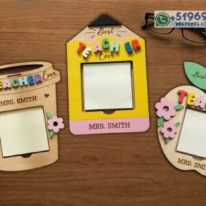 Paquete de soporte notas adhesivas bloc de notas post it profesor en Corte Láser