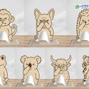 Paquete de Soportes para Pañuelos con Animales Tiernos
