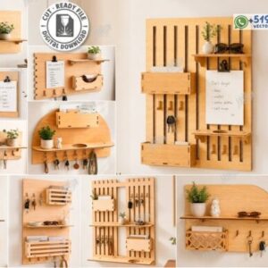 Soporte para Llaves de Pared Hogar para Corte Láser