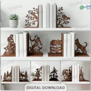 Sujetalibros Decorativos de Fantasía y Naturaleza para Corte Láser en MDF