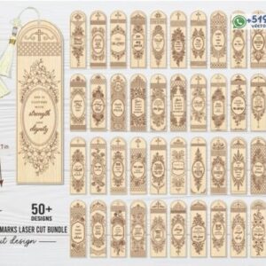 Pack de separadores de hojas para libros cristianos florales – Más de 50 diseños vectoriales para recuerdos y detalles personalizados