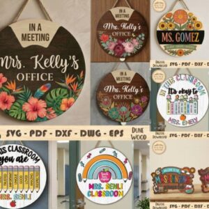 Letreros Personalizados para Aula y Oficina en Corte Láser