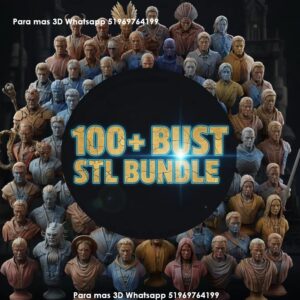 Mega Colección de 100+ Bustos STL de Cine, Fantasía, Anime y Videojuegos