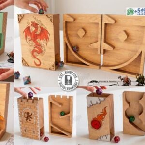Torre de Dados 3D para Juegos de Rol en Corte Láser