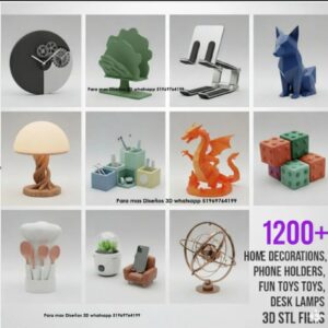Mega Pack de 1200+ Archivos STL Funcionales para Hogar, Oficina y Decoración