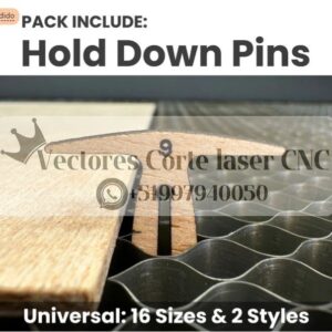 Pack de Pines para Mesa Honeycomb y Herramienta de Prueba de Medidas para Corte Láser