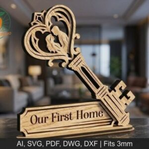 Llave Decorativa “Nuestro Primer Hogar” en Capas