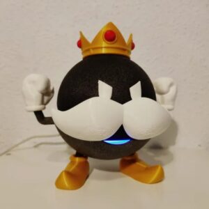 Alexa Echo y Echo Dot 4ª y 5ª Generación | Soporte Rey Bob-omb de Mario Bros para Impresión 3D