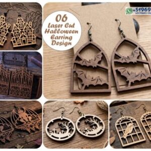 Pack de aretes Halloween en capas con siluetas góticas