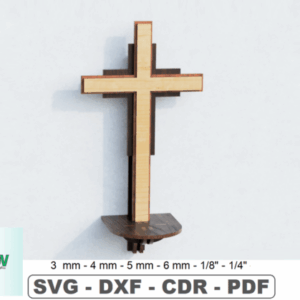 Cruz de Pared con Repisa Tipo Altar