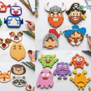Juego de rompecabezas de emociones para mezclar y combinar