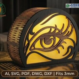 Lámpara Decorativa de Ojo en Capas – Archivo Vectorial para MDF 3 mm