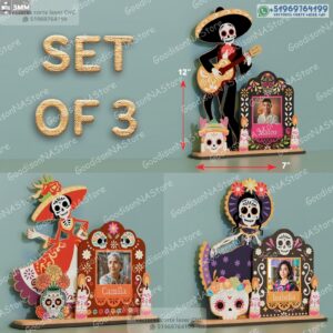 Marco de Fotos Día de Muertos para Mesa Corte Láser