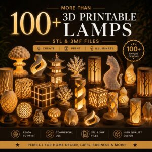 Más de 100 Diseños de Lámparas para Impresión 3D | Pack de Archivos STL y 3MF
