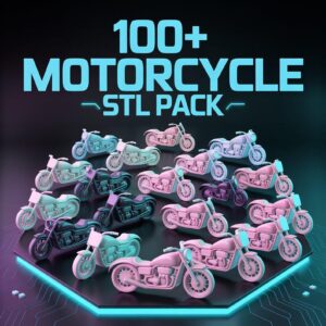 Pack de Más de 100 Motocicletas para Impresión 3D Archivos STL de Alta Calidad