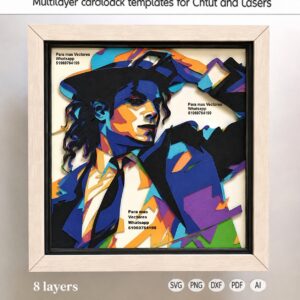 Cuadro Multicapa de Michael Jackson para Corte Láser – 8 Capas