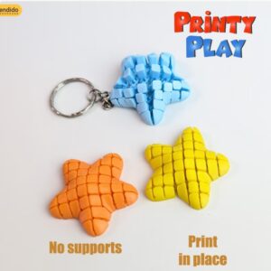 Mini Estrella Flexi Articulada para Impresión 3D – Llavero Fidget Print-in-Place
