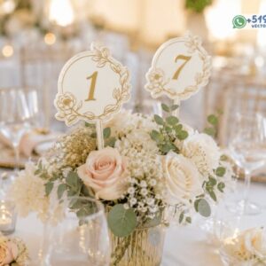 Números de Mesa Florales para Boda en Formato SVG