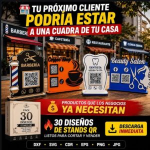 Pack de 30 Stands QR para Negocios