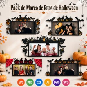 Pack de marcos decorativos para fotos de Halloween