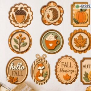 Pack de cuadros decorativos de otoño en capas