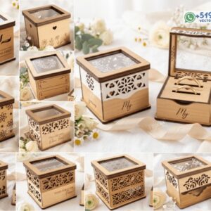 Caja Porta Anillos para Boda Pack de 10 Diseños