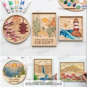 Cuadros para Pintar de Paisajes en Capas Pack Decorativo