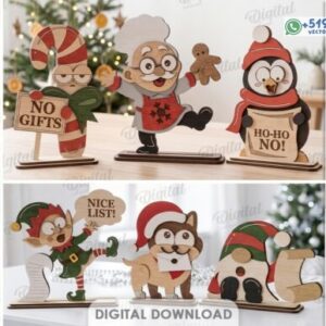 Pack de Figuras Navideñas Humorísticas para Mesa