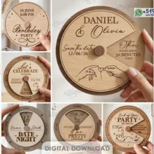 Pack de Invitaciones Circulares Interactivas personalizables para eventos