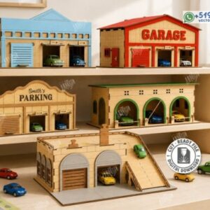 Pack de Garajes y Estacionamientos Miniatura para Autos