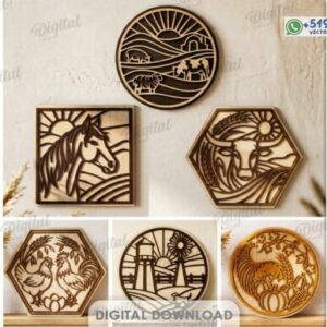 Letreros Agrícolas y Campestres en Capas Pack Decorativo
