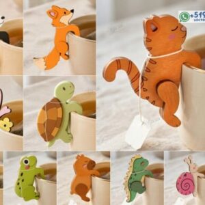 Soportes para Bolsitas de Té con Animales Pack de 10 Diseños
