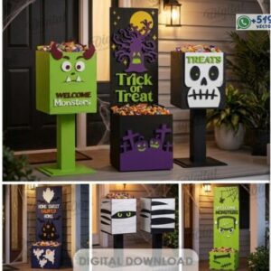 Soportes para Dulces de Halloween para Porche Pack de Diseños