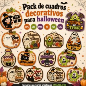 Pack de cuadros decorativos para Halloween