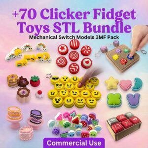 Pack de Más de 70 Fidget Toys Clicker para Impresión 3D Archivos STL y 3MF