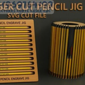 Guía de Grabado para Lápices y Organizador Cilíndrico – Archivo SVG